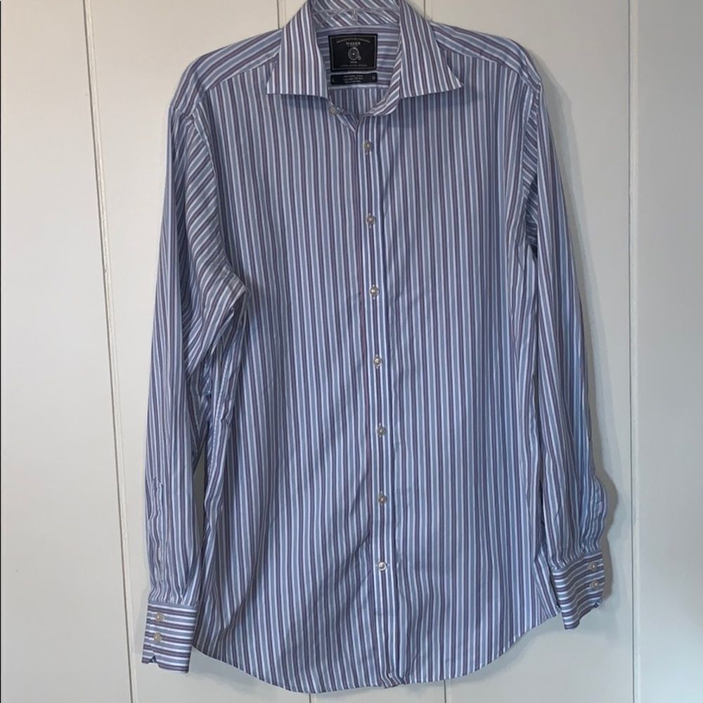 Maker & Company blue, white & pink dress s…‎